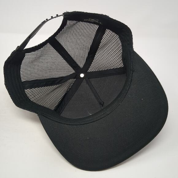 O'Neill Snapback Trucker Hat Black One Size Adjustable Mesh Back Authentic Camo - Picture 7 of 9